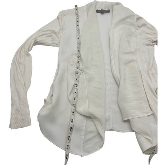 Lola and Sophie White Chifon Ruffle Cardigan - Picture 6 of 7